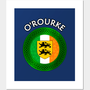 Irish Flag Shamrock Celtic Knot - O'Rourke Posters and Art